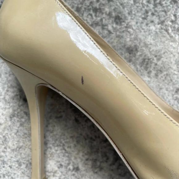 YSL Saint Laurent Tribtoo Taupe Leather Pumps, size 37.5 - Picture 16 of 16